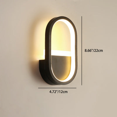 Moderne minimalistische Eisen Silikon elliptische Kreisbogen LED Wandleuchte Lampe für Schlafzimmer 
