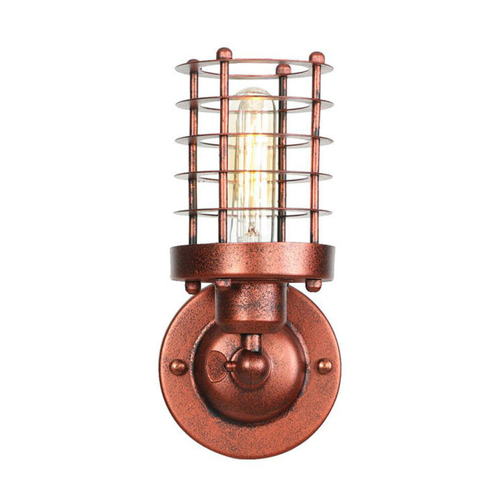 Lampe murale à un feu en fer à cylindre industriel contemporain pour couloir 
