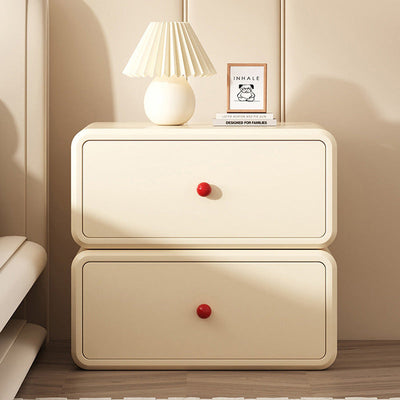 Table de chevet moderne minimaliste carré en bois massif céramique avec cuir anti-griffes pour chat, 2 tiroirs pour chambre 