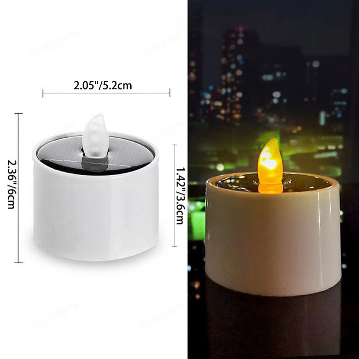 Lumière extérieure LED en forme de bougie factice en plastique ABS solaire étanche Art Déco moderne pour jardin 