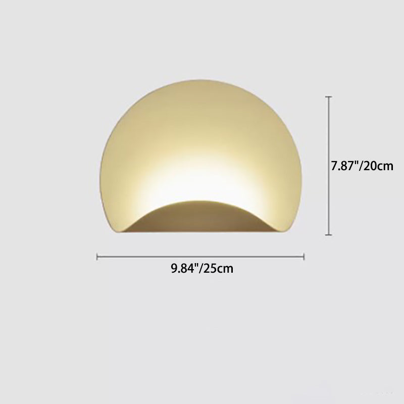Applique murale LED en fer pliable en demi-cercle scandinave contemporain pour salon 