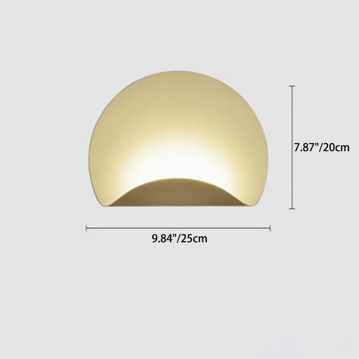 Applique murale LED en fer pliable en demi-cercle scandinave contemporain pour salon 