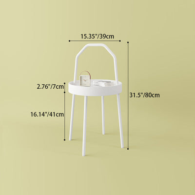 Mesa de café redonda minimalista moderna de hierro y PC de 1 nivel para sala de estar 