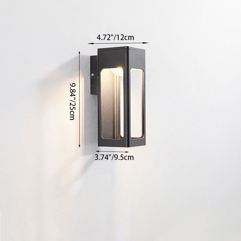 Applique Murale Moderne Minimaliste Étanche en Aluminium Rectangulaire à LED pour Patio Extérieur 