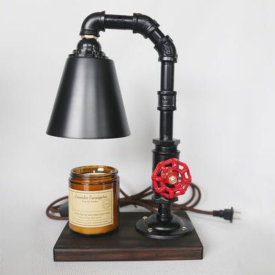 Contemporary Industrial Plumbing Stainless Steel 1-Light Aroma Melt Wax Table Lamp For Bedroom