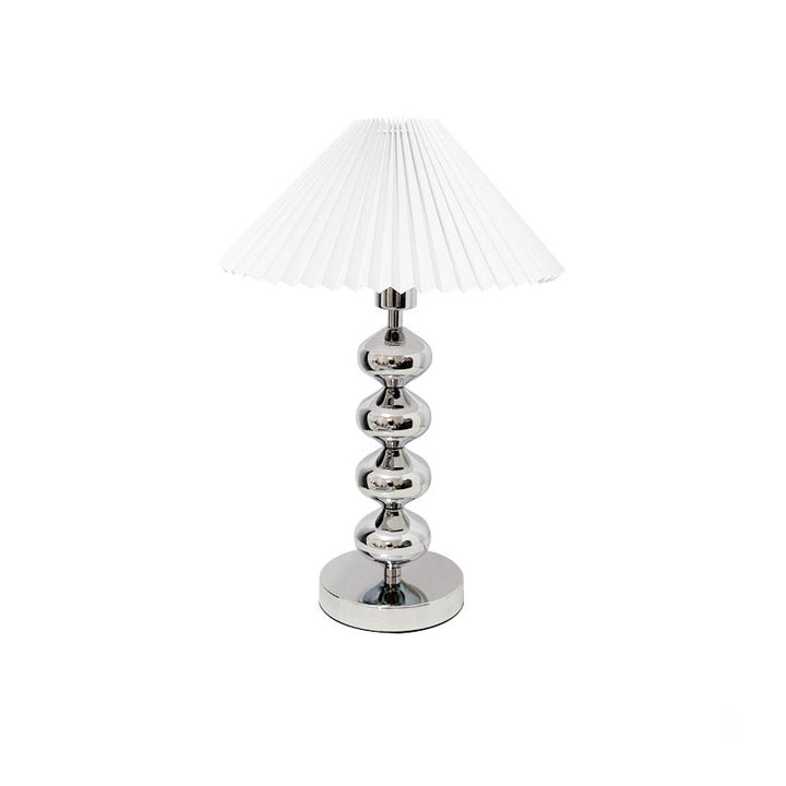 Lámpara de Mesa Moderna de Lujo Ligero Simple con Pliegues de Hierro Forjado de 1 Luz 