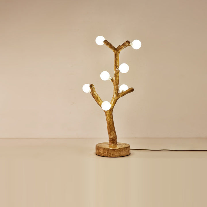 Lampe de table traditionnelle japonaise en résine avec orbe en brindilles, verre, matériel, 3/7/8/12/16 lumières pour chambre à coucher 