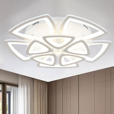Zeitgenössische kreative Kombination Dreieck Hardware Acryl LED Unterputz Deckenleuchte für Wohnzimmer 
