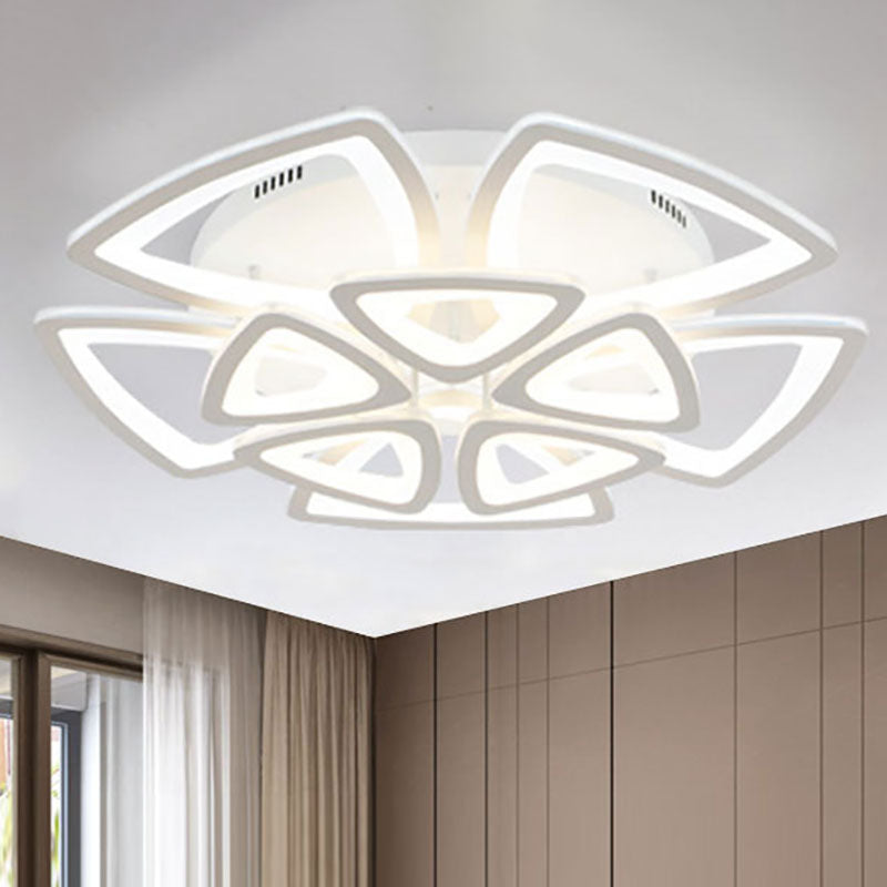 Zeitgenössische kreative Kombination Dreieck Hardware Acryl LED Unterputz Deckenleuchte für Wohnzimmer 