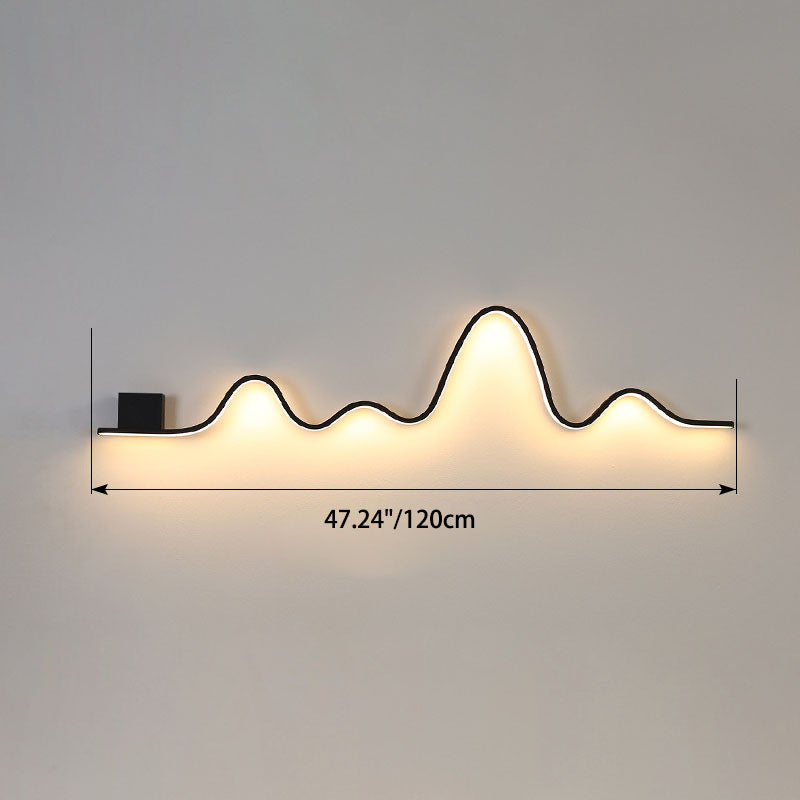 Applique Murale LED en Bande Solaire Imperméable Minimaliste Moderne en Fer Aluminium Silice pour Patio Extérieur 