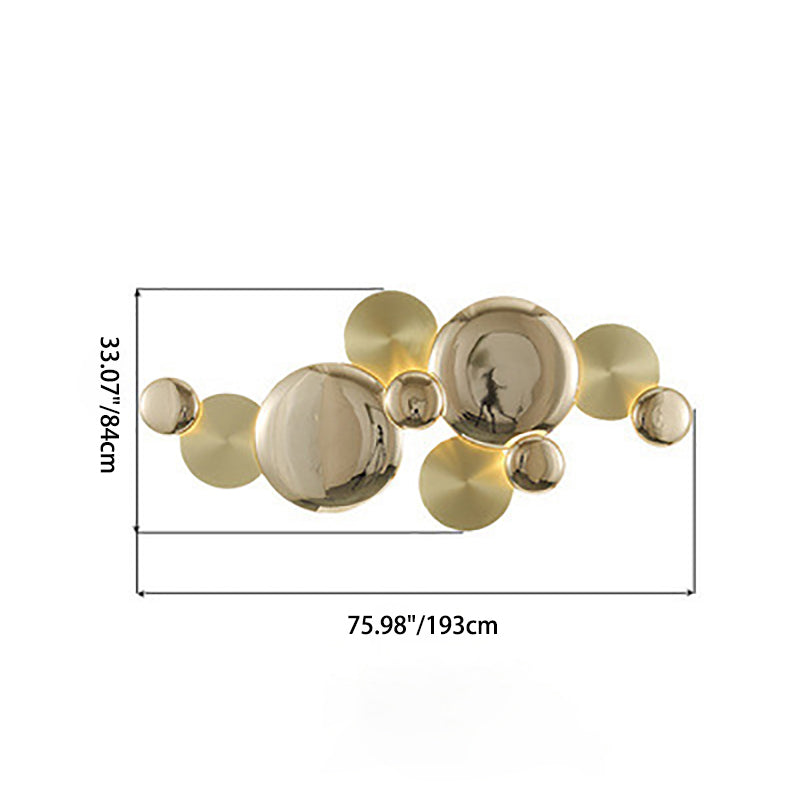 Lámpara de Aplique de Pared LED Redonda de Metal Moderno de Lujo para Sala de Estar 