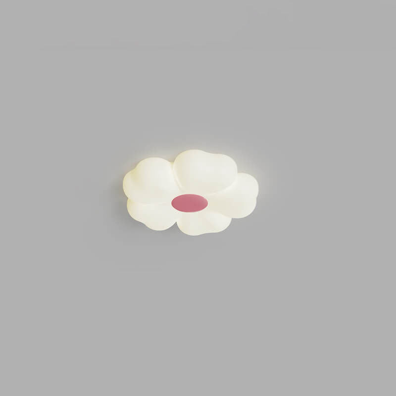 Contemporary Creative Flower Shape PE Iron LED Flush Mount Ceiling Light for Bedroom