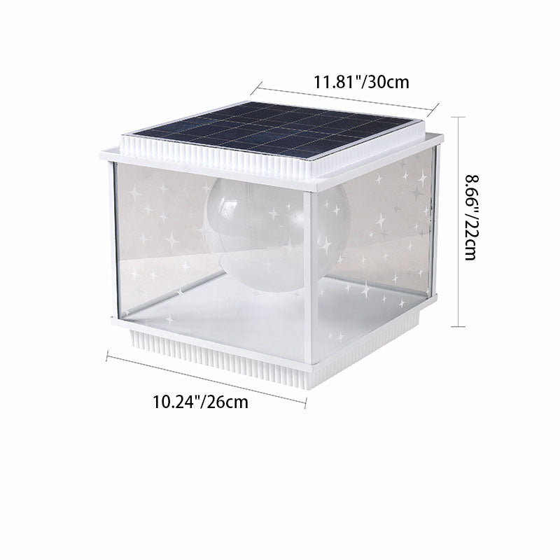 Moderne Schlichtheit Aluminiumlegierung Glas Quadratische Kugel LED Außenlandschaftsleuchte für den Garten 