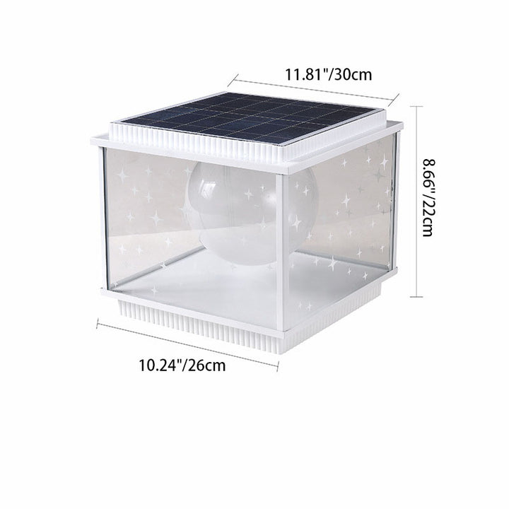 Moderne Schlichtheit Aluminiumlegierung Glas Quadratische Kugel LED Außenlandschaftsleuchte für den Garten 