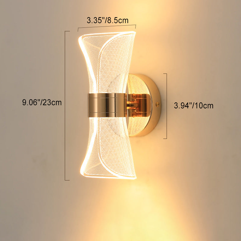 Zeitgenössische Luxus Horn Form Acryl Eisen LED Wandleuchte Lampe Für Wohnzimmer 