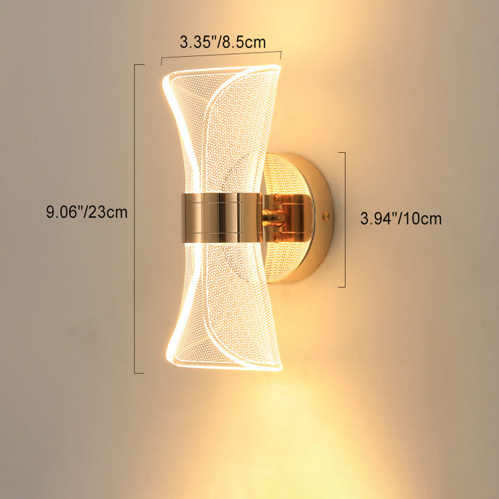 Zeitgenössische Luxus Horn Form Acryl Eisen LED Wandleuchte Lampe Für Wohnzimmer 