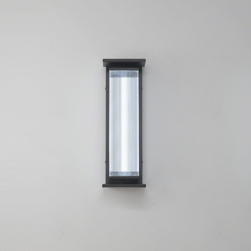 Applique murale LED en acier inoxydable acrylique rectangulaire étanche minimaliste moderne pour patio extérieur 