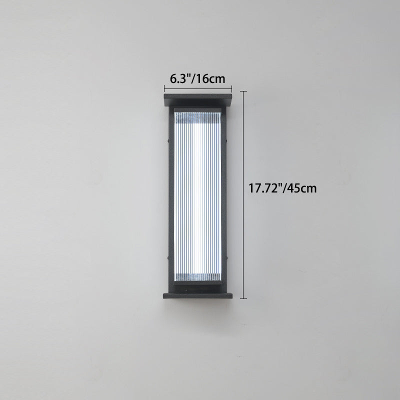 Applique murale LED en acier inoxydable acrylique rectangulaire étanche minimaliste moderne pour patio extérieur 