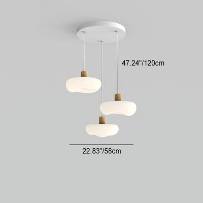 Modern Minimalist Cloud Iron PE LED Island Light Chandelier