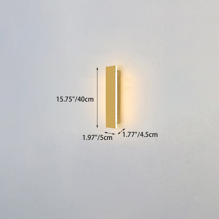 Applique murale LED étanche en fer acrylique, moderne et Simple, longue bande dorée, pour l&