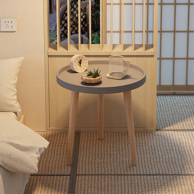 Table d'appoint ronde en bois PP PVC scandinave contemporaine 1/2 niveau pour salon 