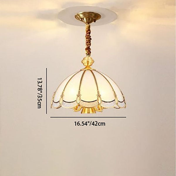 Zeitgenössische Luxus-Kupferrahmen-Rundglas 3/5-Licht-Pendelleuchte für Esszimmer 