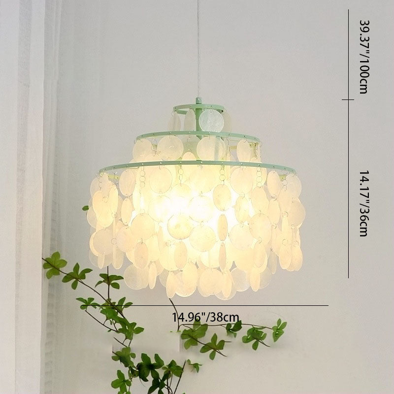 Modern Minimalist Wind Chime Shell Iron 1/4/5 Light Chandelier For Living Room
