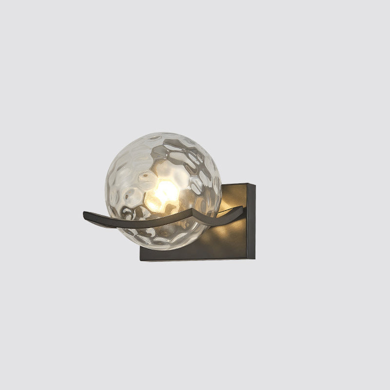 Moderne Einfachheit Eisen Wasser Muster Glas Ball Schatten 1-Licht Wand Leuchte Lampe Für Schlafzimmer 