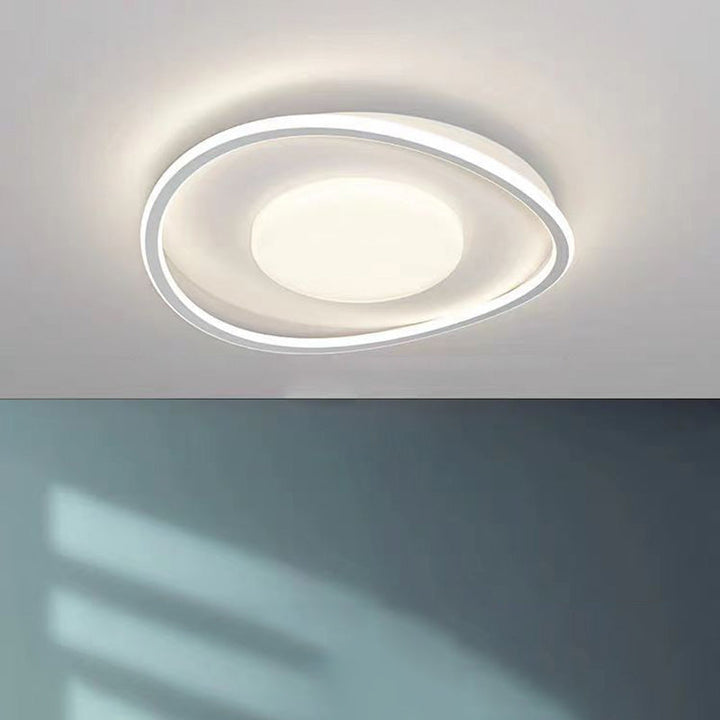 Plafonnier LED en acrylique avec matériel moderne minimaliste en forme de vague ronde carrée pour chambre à coucher 