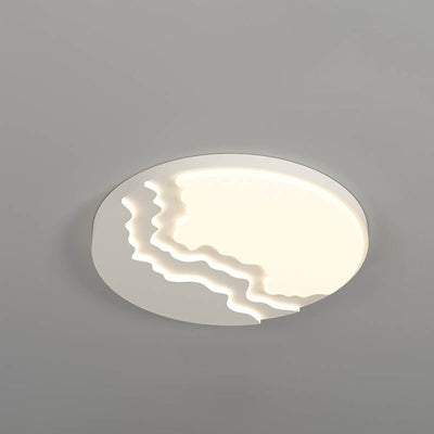 Modern Minimalist Creative Acrylic Wave LED Flush Mount Ceiling Light