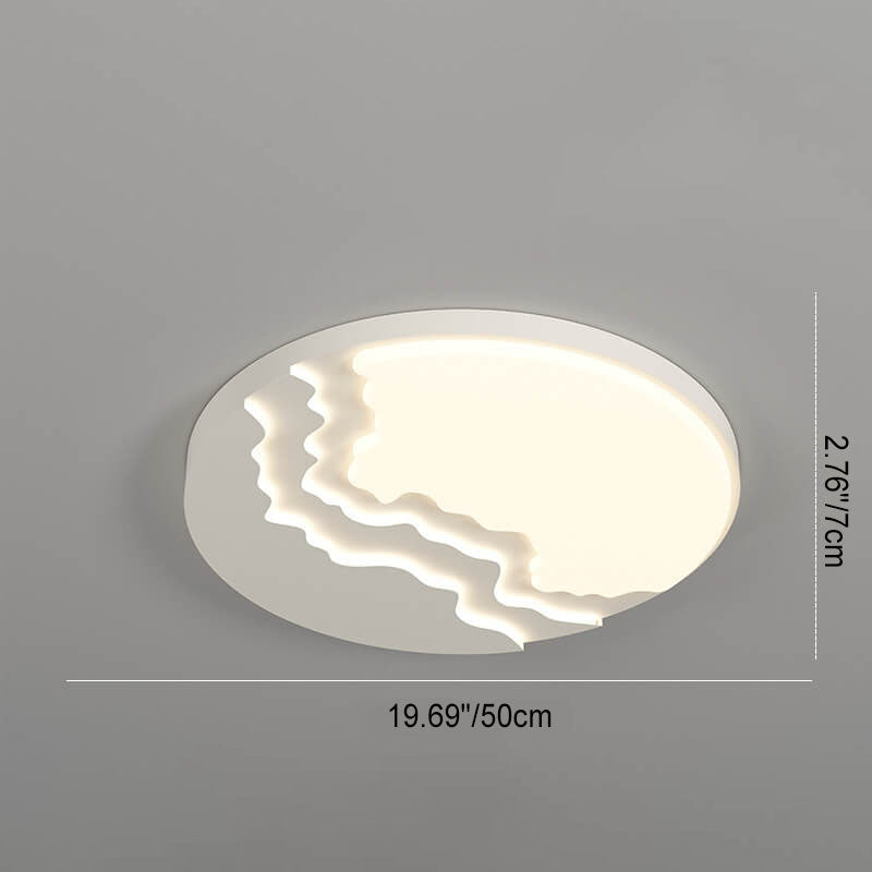 Modern Minimalist Creative Acrylic Wave LED Flush Mount Ceiling Light