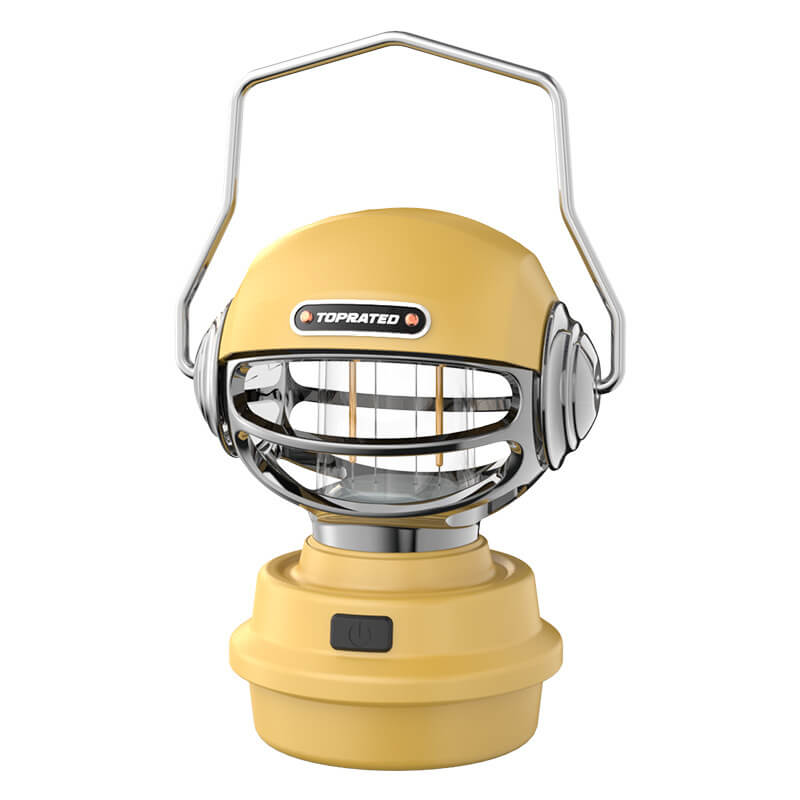 Tragbare Outdoor-Edelstahl-drehbare Lampenschirm LED-wiederaufladbare Campinglampe 