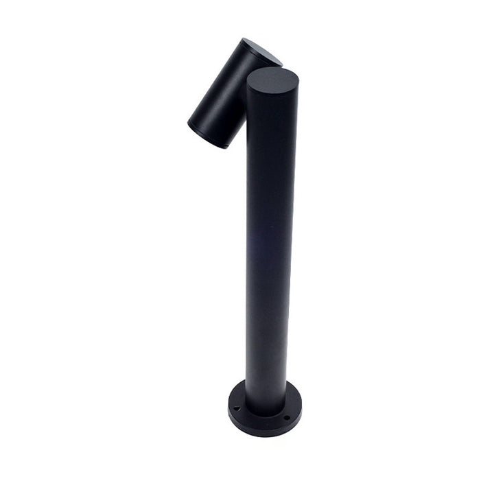 Lumière de jardin extérieure LED en aluminium avec cylindre rond rotatif minimaliste moderne en verre trempé 