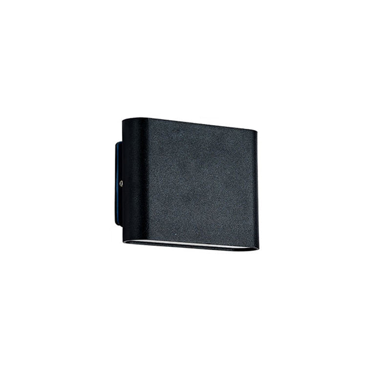 Applique murale LED en verre et aluminium rectangulaire de simplicité contemporaine pour jardin 