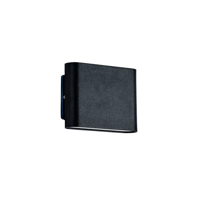 Applique murale LED en verre et aluminium rectangulaire de simplicité contemporaine pour jardin 
