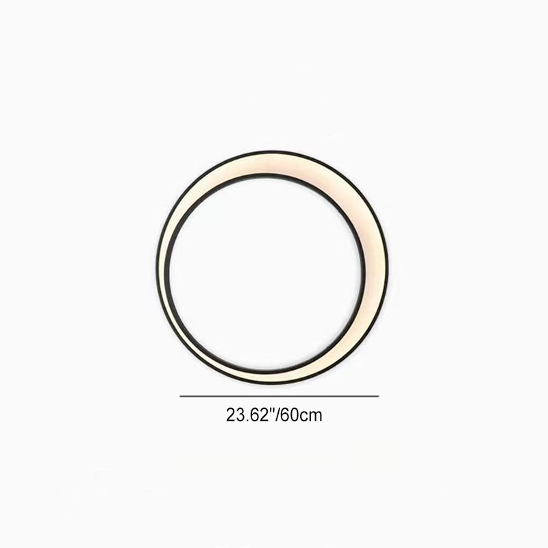 Modern Minimalist Crescent Circle Stainless Steel PC Waterproof LED Wall Sconce Lamp For Outdoor Patio
