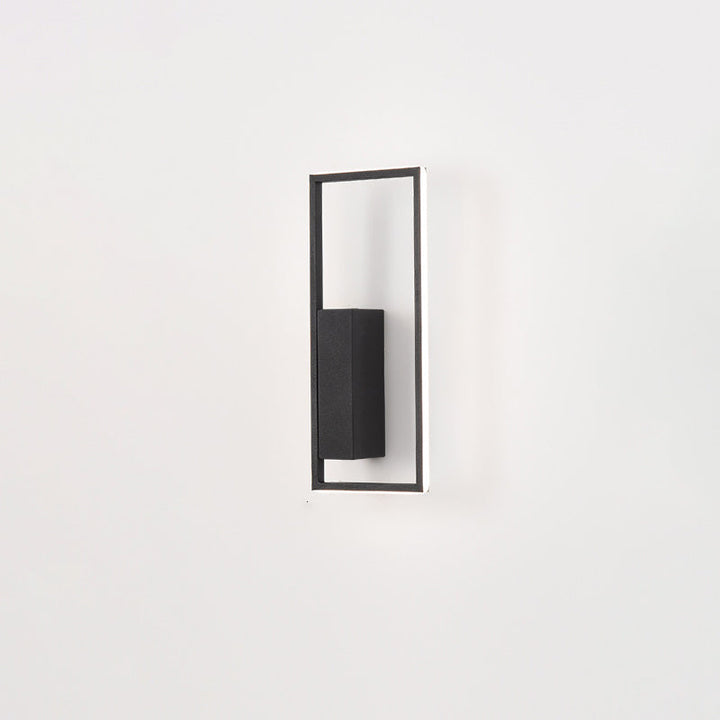 Modern Minimalist Rectangle Line Iron Silicone LED Wall Sconce Lamp For Living Room