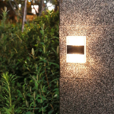 Modern Solar Powered Up And Down Illuminated Outdoor LED Wall Sconce Lamp