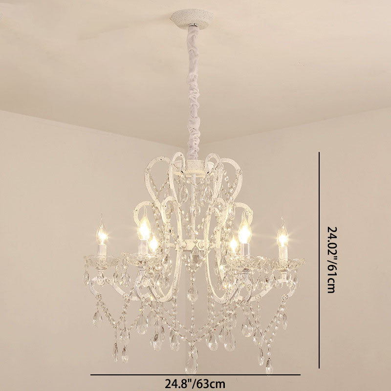 Moderne minimalistische Zweig Kerzenständer Kristall Eisen Glas 4/6/8 Licht Kronleuchter für Wohnzimmer 