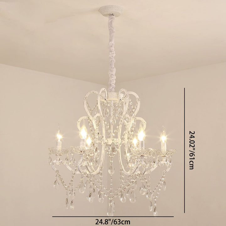 Moderne minimalistische Zweig Kerzenständer Kristall Eisen Glas 4/6/8 Licht Kronleuchter für Wohnzimmer 