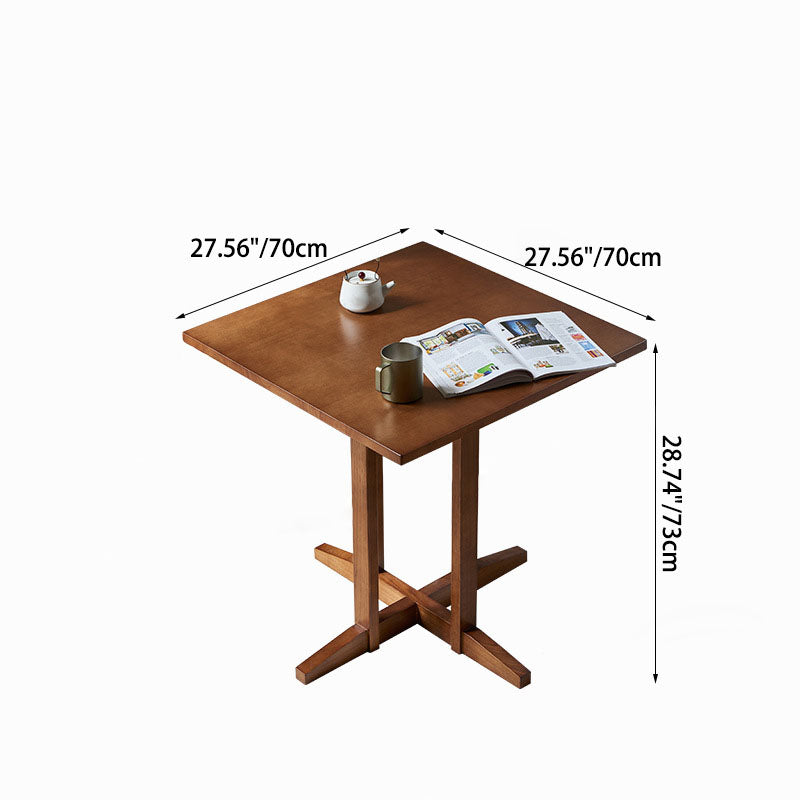 Table basse carrée croisée en bois minimaliste moderne pour salon 