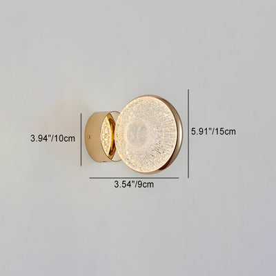 Modern Luxury Iron PMMA Elliptical Round LED Wall Sconce Lamp For Hallway