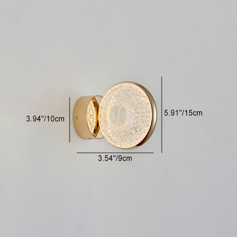 Modern Luxury Iron PMMA Elliptical Round LED Wall Sconce Lamp For Hallway