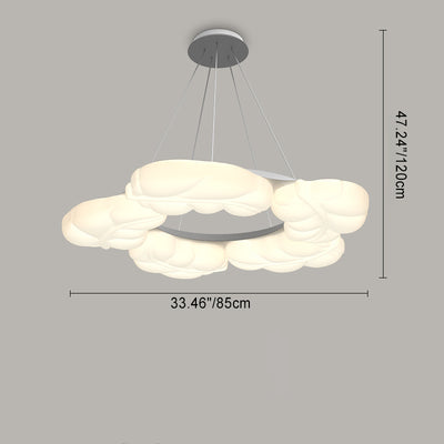 Zeitgenössische kreative PE Blätter Schatten Eisen LED Pendelleuchte für Wohnzimmer 