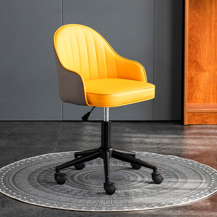 Simplicité Moderne Similicuir Éponge Acier Inoxydable SGS Chaise de Bureau Dossier Mobile Pour Maison Bureau 