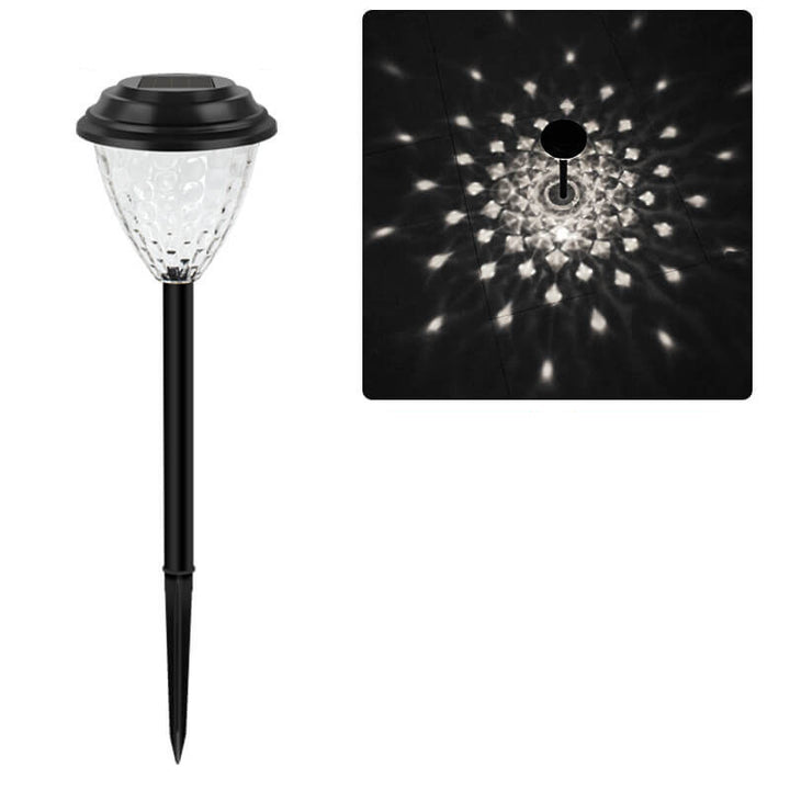Luz LED para Paisaje Exterior con Inserto de Suelo de Plástico en Forma de Cono Impermeable Solar 