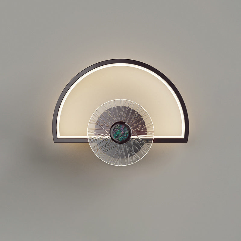 Applique Murale LED en Acrylique Géométrique Créatif Contemporain Demi-cercle pour Chambre 