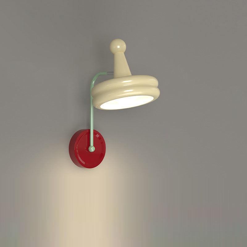 Applique Murale Moderne Minimaliste en Verre et Fer Sphérique à 1 Lumière pour Chambre 