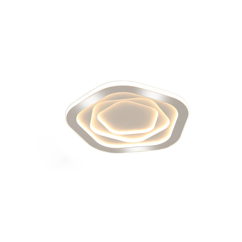 Zeitgenössische Einfachheit Eisen Rose Blume Wolke Form LED Unterputz Deckenleuchte für Wohnzimmer 