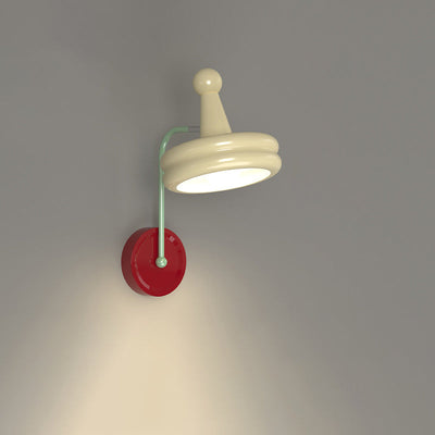 Zeitgenössische kreative Kegel Doppelschicht Scheibe Eisen Glas 1-Licht Wandleuchte Lampe für Wohnzimmer 